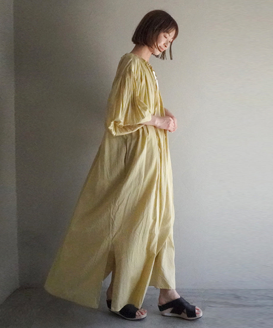 コットンサテンワンピース / Rose Sand Beige