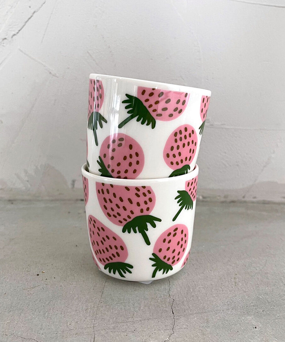 コーヒーカップセット / White & Pink