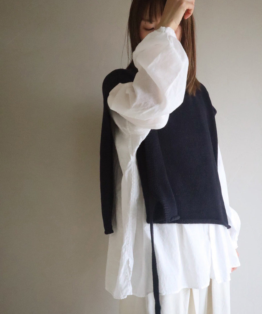 ニットベスト / Navy Black