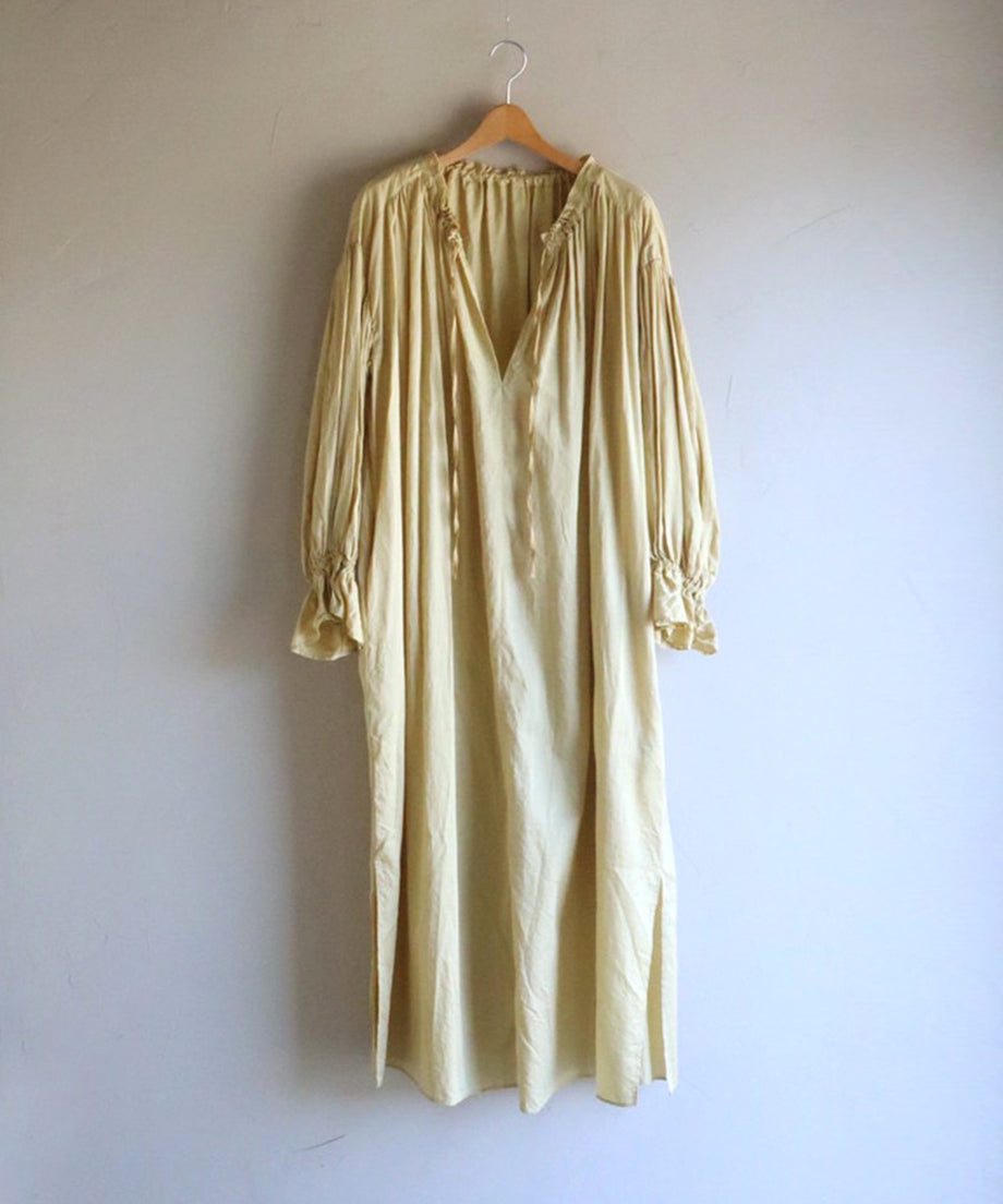 コットンサテンワンピース / Rose Sand Beige