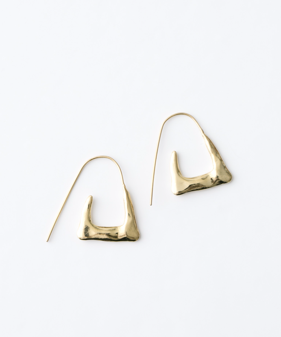 スクエアピアス / Gold