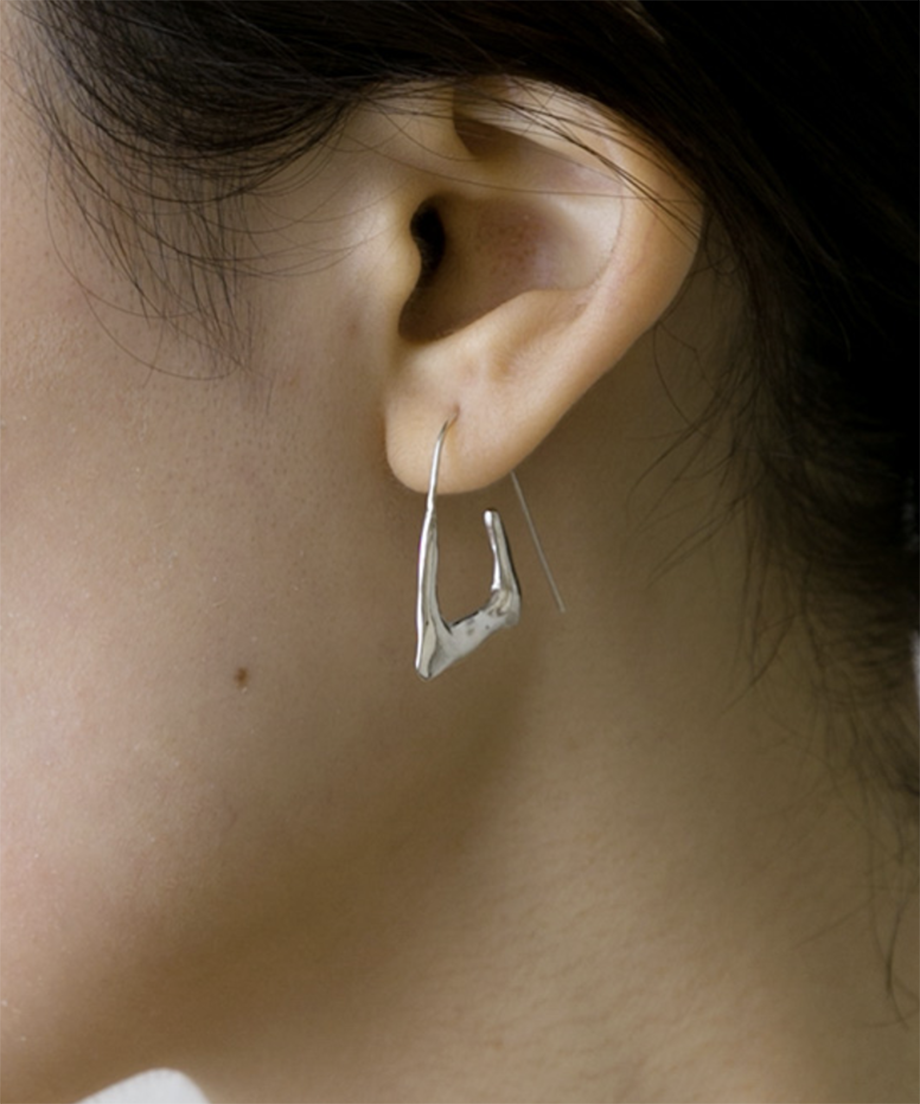 スクエアピアス / Silver