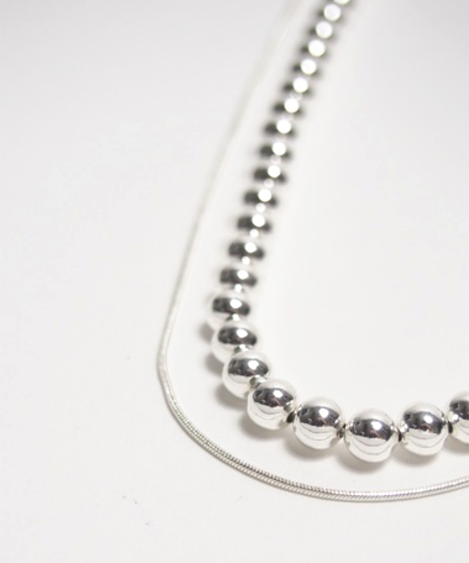 2連ネックレス / Silver