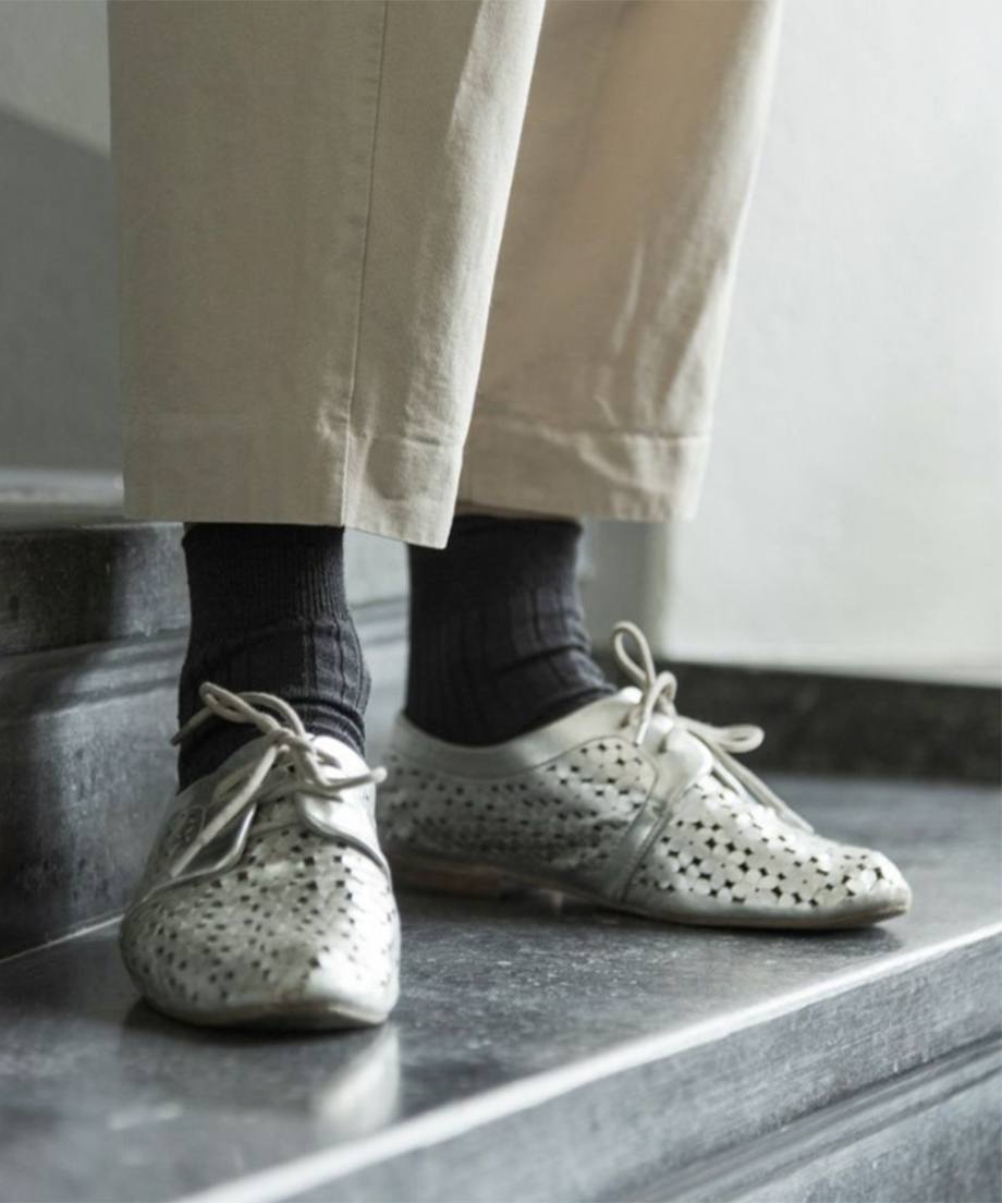 リブショートソックス / Charcoal