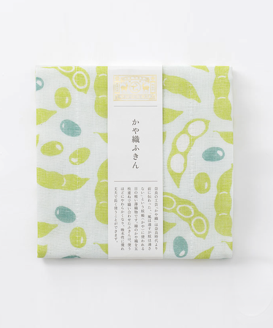 かや織ふきん / えだまめ