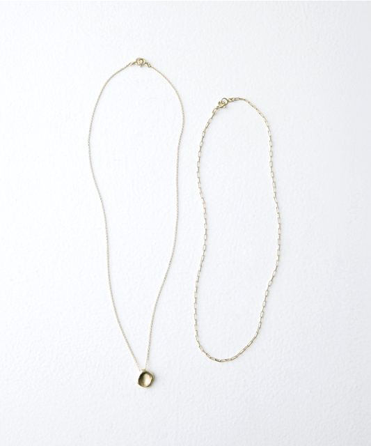 Flow Square Double ネックレス / Gold