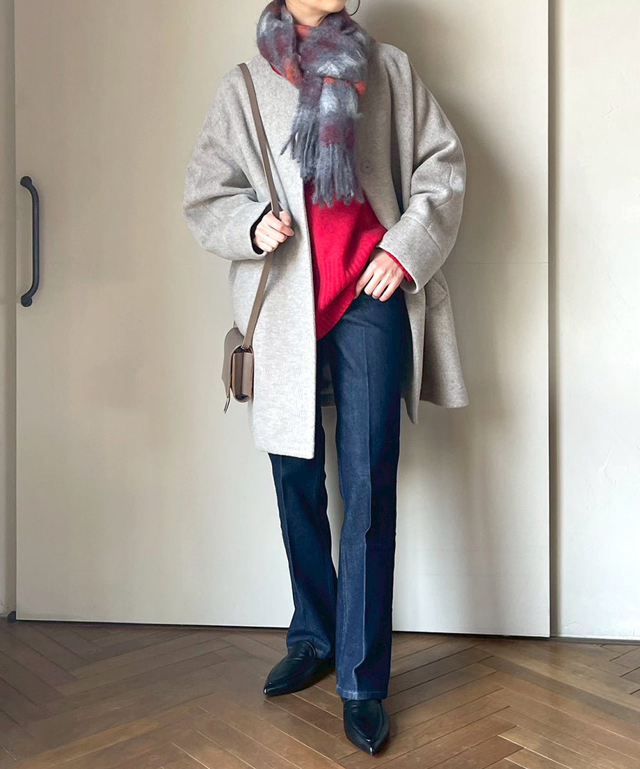 チェックストール / Gray