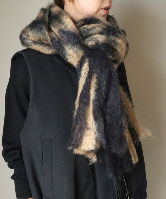 チェックストール / Brown