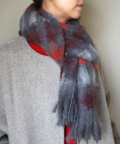 チェックストール / Gray