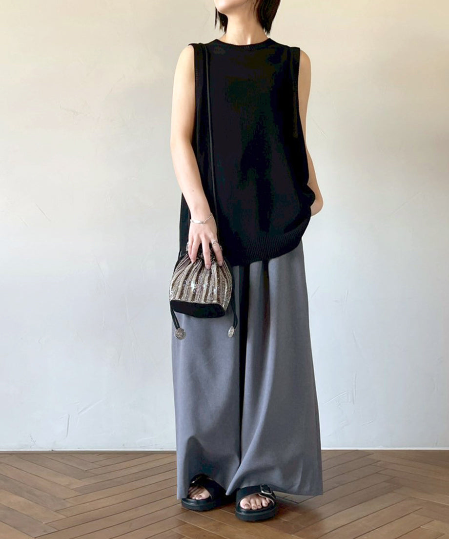 ワイドパンツ / Black