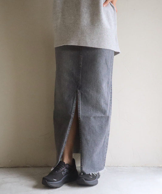 スリットロングスカート / Light Gray