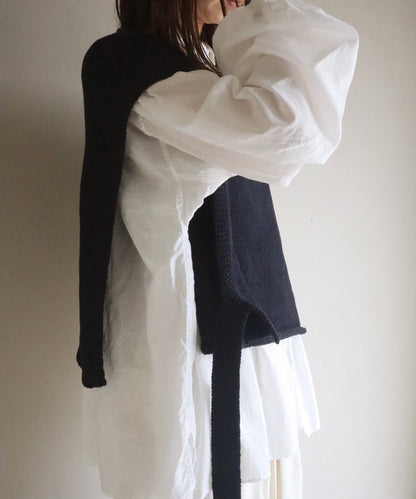 ニットベスト / Navy Black